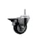 Service Caster 35 Inch Black Polyurethane Wheel Swivel 58 Inch Threaded Stem Caster with Brake SCC SCC-TS20S3514-PPUB-BLK-PLB-58212 - alternate 1